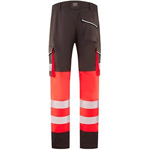 Leo Winsford Hi-Vis Red/Grey Trousers