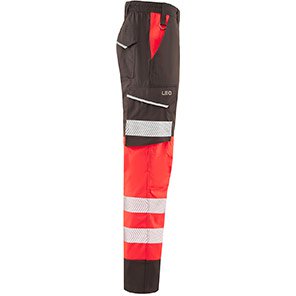 Leo Winsford Hi-Vis Red/Grey Trousers