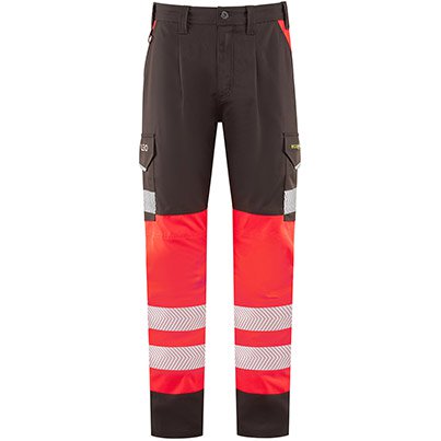 Leo Winsford Hi-Vis Red/Grey Trousers
