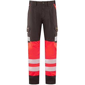 Leo Winsford Hi-Vis Red/Grey Trousers 48T