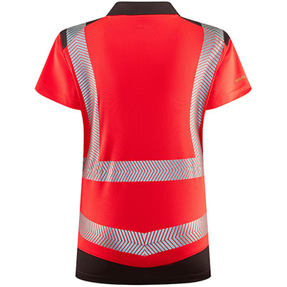 Leo Elmscott Women’s Red/Grey Hi-Vis Polo Shirt