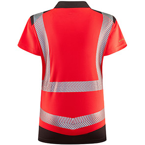 Leo Elmscott Women’s Red/Grey Hi-Vis Polo Shirt