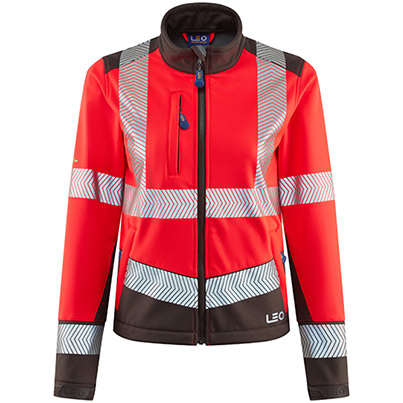 Leo Pennywell Women's Red/Grey Hi-Vis Softshell Jacket