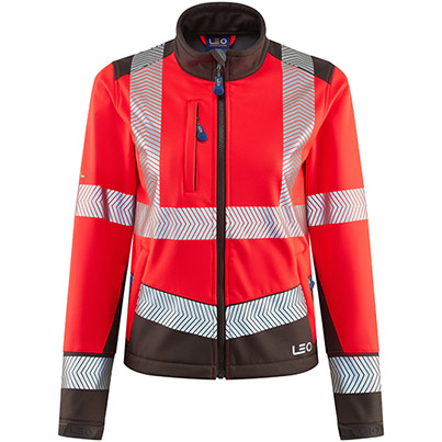 Leo Pennywell Women's Red/Grey Hi-Vis Softshell Jacket