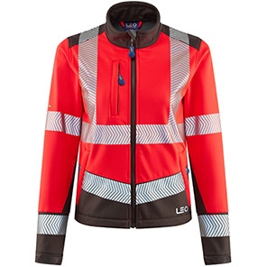 PENNYWELL SJL02-R/GY Lds S/Shell Red 6XL