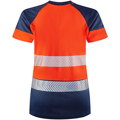Leo Lorna Women’s Orange/Navy Hi-Vis T-Shirt