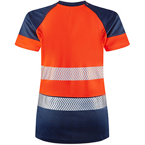 Leo Lorna Women’s Orange/Navy Hi-Vis T-Shirt