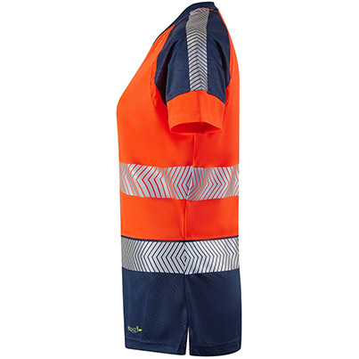 Leo Lorna Women’s Orange/Navy Hi-Vis T-Shirt