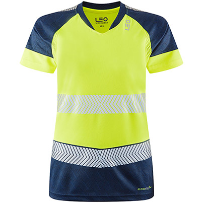 Leo Lorna Women’s Yellow/Navy Hi-Vis T-Shirt