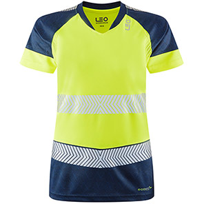 Leo Lorna Women’s Yellow/Navy Hi-Vis T-Shirt 6XL