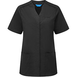 Alsico NLN1 Fem Notch Neck Tunic Blk 4XL