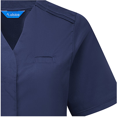 Alsico NLN1 Womenis Navy Notch-Neck Tunic