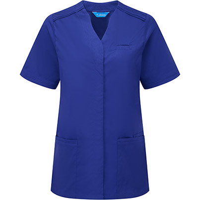 Alsico NLN1 Womenis Royal Blue Notch-Neck Tunic