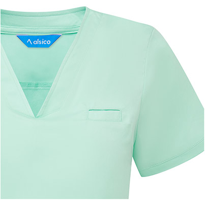 Alsico NVF1 Womenis Eau de Nil V-Neck Scrub Tunic