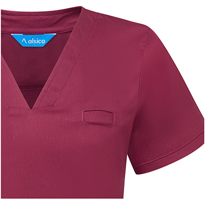 Alsico NVF1 Women�s Garnet V-Neck Scrub Tunic