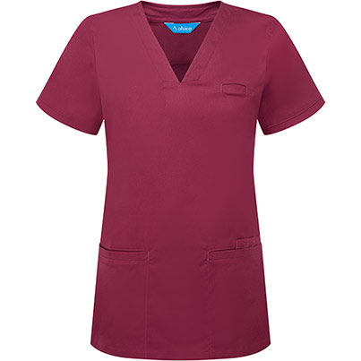Alsico NVF1 Women�s Garnet V-Neck Scrub Tunic