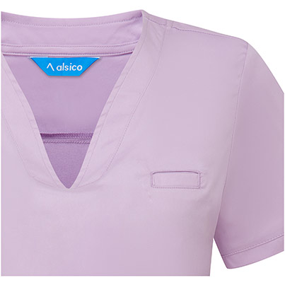 Alsico NVF1 Women�s Lilac V-Neck Scrub Tunic