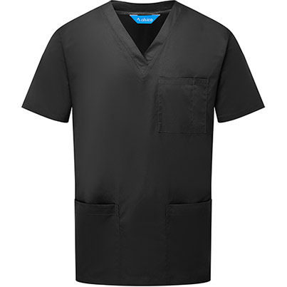 Alsico NCS1 Unisex Black Scrub Tunic