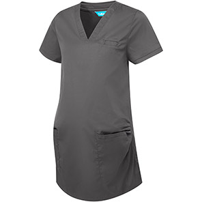 Alsico NSM1 Charcoal V-Neck Maternity Scrub Tunic