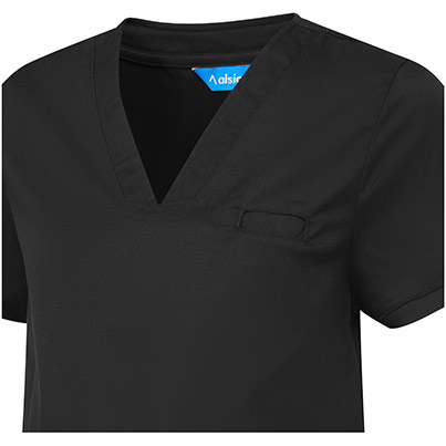 Alsico NSM1 Black V-Neck Maternity Scrub Tunic