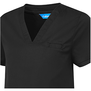 Alsico NSM1 Black V-Neck Maternity Scrub Tunic