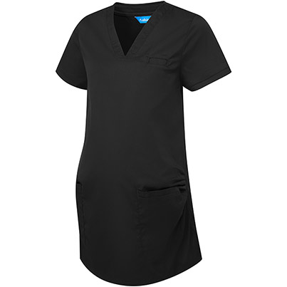 Alsico NSM1 Black V-Neck Maternity Scrub Tunic