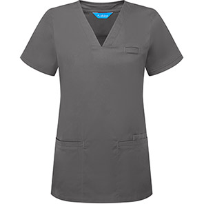 Alsico NVF1 Women’s Charcoal V-Neck Scrub Tunic 4XL