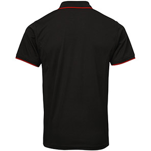 Premier PR618 Coolchecker Men’s Black/Red Polo Shirt