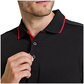 Premier PR618 Coolchecker Men’s Black/Red Polo Shirt