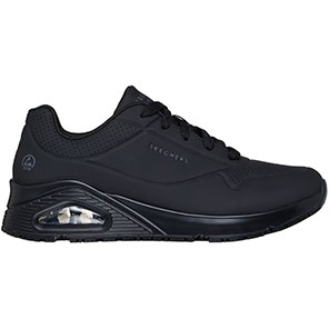 Skechers Uno SR Relaxed-Fit Women’s Black Non-Safety Shoes