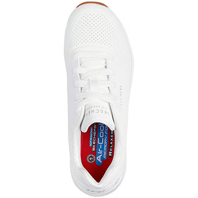 Skechers Uno SR Relaxed-Fit Women’s White Non-Safety Shoes