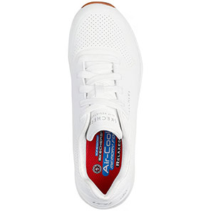 Skechers Uno SR Relaxed-Fit Women’s White Non-Safety Shoes
