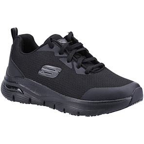 Skechers Arch Fit SR Women’s Black Non-Safety Shoes 8