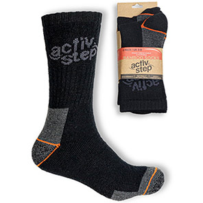 Rock Fall ECOSOCK Activ-Step Black Bamboo Socks