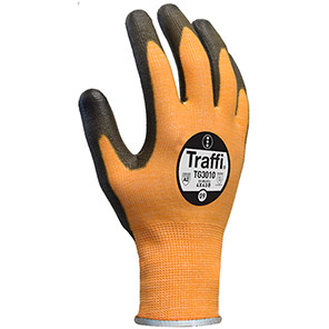 Traffi TG3010 Brown/Orange PU-Coated Work Gloves 7