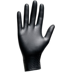 Traffi TD05 Black Nitrile Disposable Gloves (Box of 50) 2XL