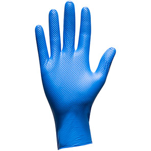 Traffi TD06 Blue Nitrile Disposable Gloves (Box of 50) 2XL