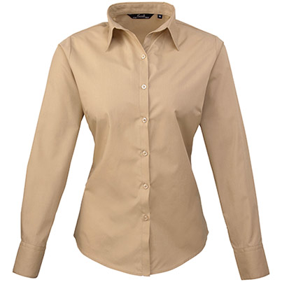 Premier PR300 Khaki Poplin Blouse