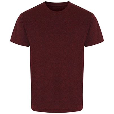 TriDri Performance TR010 Men’s Burgundy/Black Melange T-Shirt