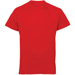 TriDri TR011 Men’s Fire Red Panelled Tech T-Shirt 3XL