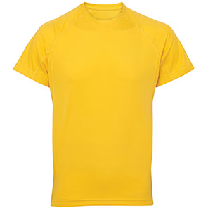 TriDri TR011 Men’s Sun Yellow Panelled Tech T-Shirt 3XL
