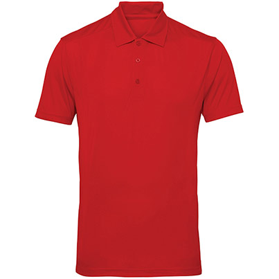 TriDri TR012 Men’s Fire Red Panelled Polo Shirt