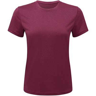 TriDri Performance TR020 Women’s Raspberry/Black Melange T-Shirt