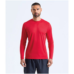 TriDri Performance TR050 Men’s Fire Red Long-Sleeve T-Shirt