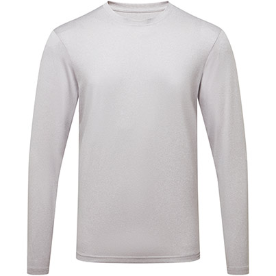 TriDri Performance TR050 Men’s Silver Melange Long-Sleeve T-Shirt