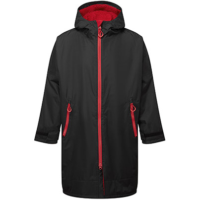 TriDri TR800 Black/Fire Red All-Seasons Waterproof Changing Robe