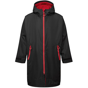 TriDri TR800 Black/Fire Red All-Seasons Waterproof Changing Robe L/XL
