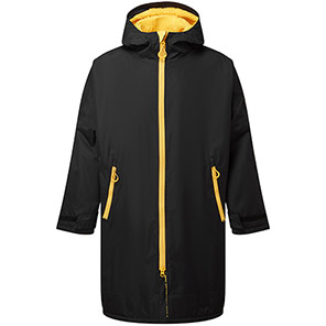 TriDri TR800 Black/Sun Yellow All-Seasons Waterproof Changing Robe L/XL