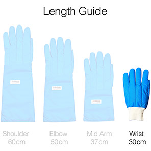 Frosters Blue 30cm Elasticated Waterproof Cryogenic Gloves