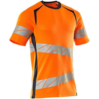 MASCOT ACCELERATE SAFE 19082 Men’s Orange/Navy Hi-Vis T-Shirt